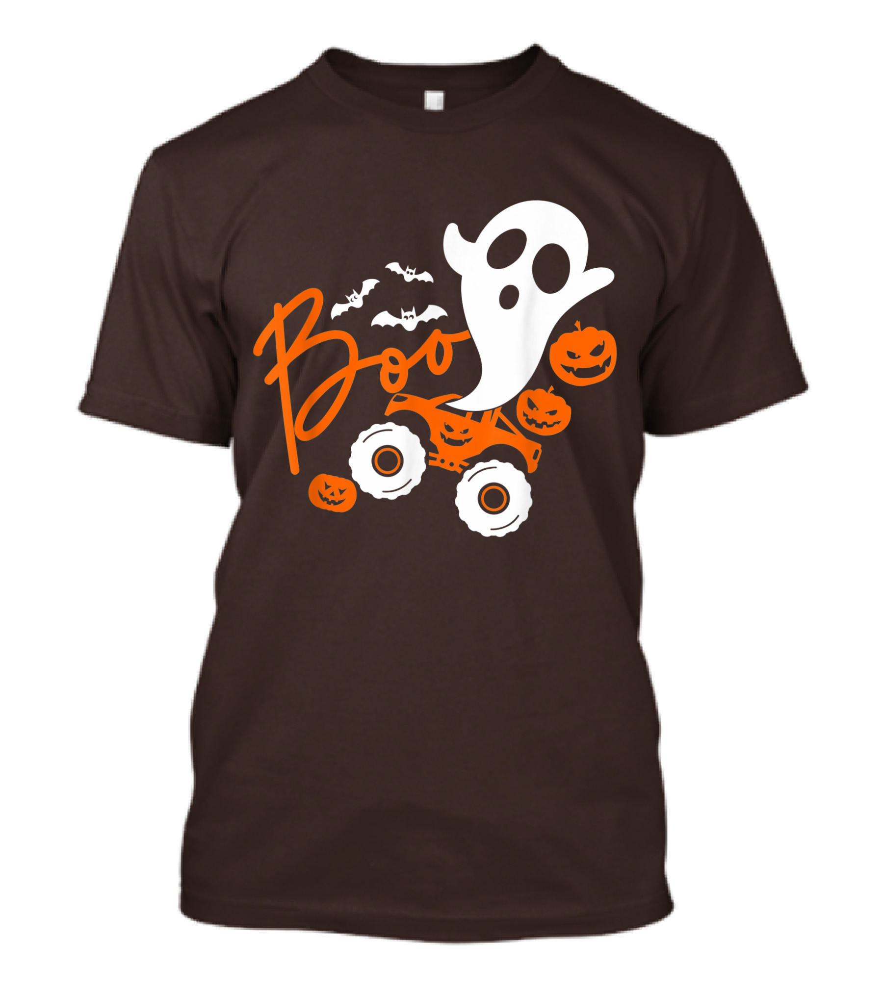 Boo Ghost Monster Truck Halloween Pumpkin Bats T-Shirt
