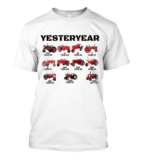 Yesteryear F20 H M C B A 400 300 560 460 206 1066 Vintage Red Tractor Series T-Shirt