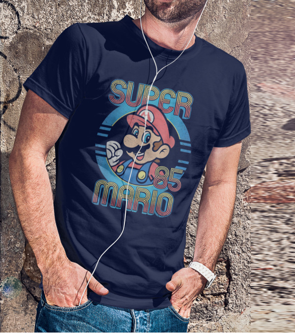 Super Mario Retro 85 Circle Classic T-Shirt