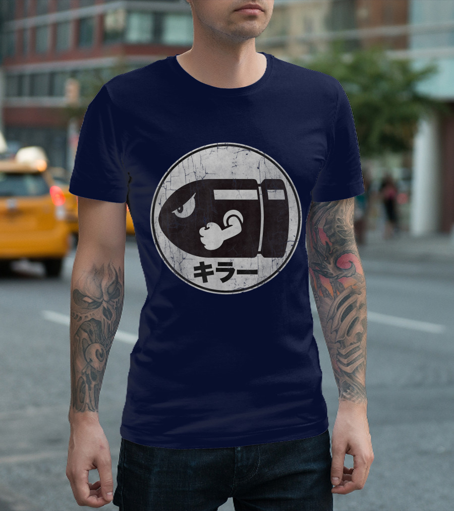 Super Mario Bullet Bill Distressed Kanji キラー T-Shirt
