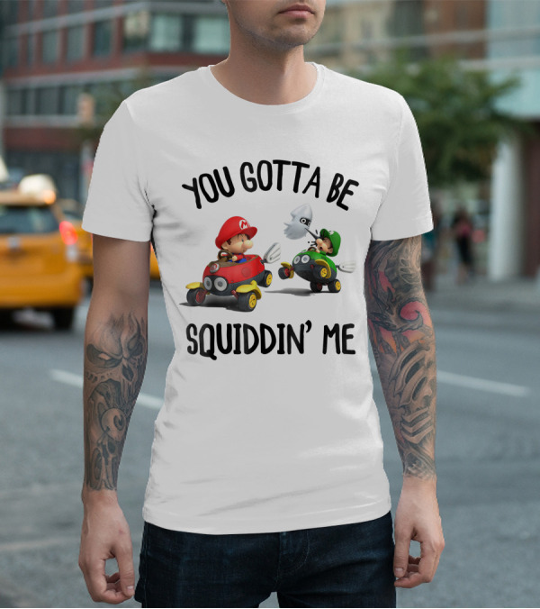 Mario Kart You Gotta Be Squiddin Me Racing Blooper Surprise T-Shirt