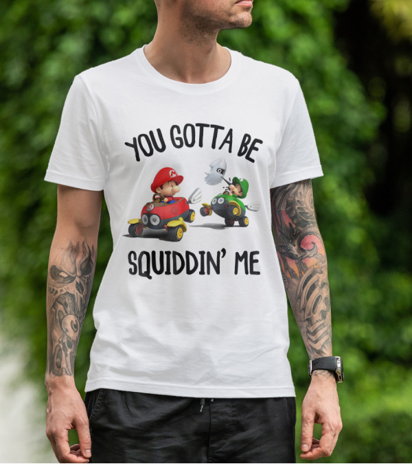 Mario Kart You Gotta Be Squiddin Me Racing Blooper Surprise T-Shirt