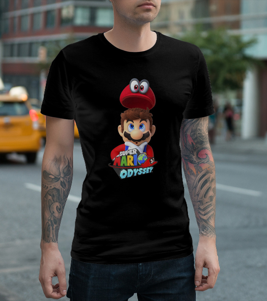 Super Mario Odyssey Funny Cappy And Mario Game T-Shirt