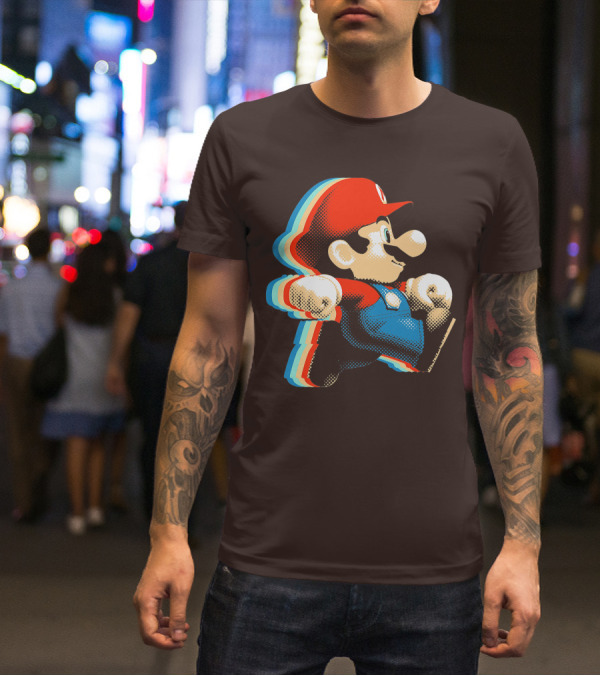 Funny Super Mario Comic Style Mario Run Premium Holidays Retro Gaming T-Shirt