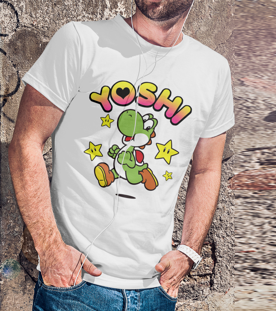 Funny Yoshi Super Mario Star Power Spirit T-Shirt