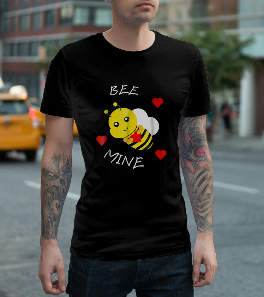 BEE MINE Valentine's Day Love Hearts Bee T-Shirt