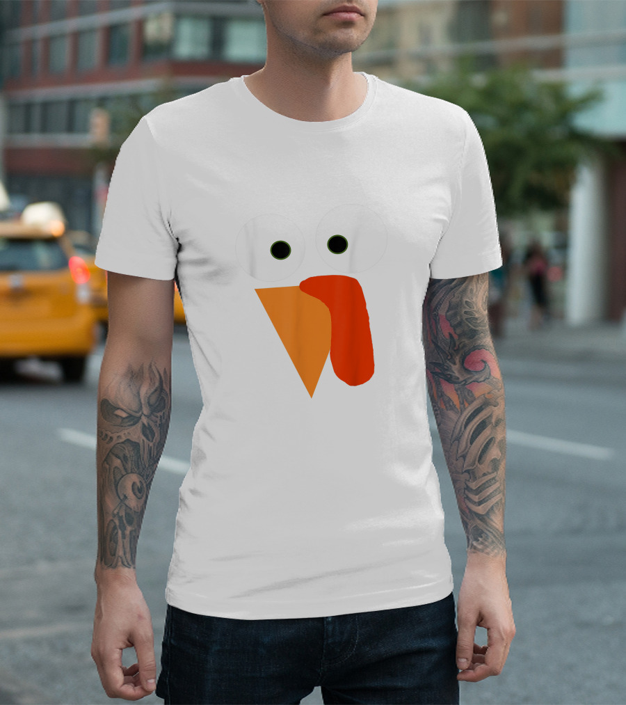 Turkey Face Thanksgiving Gobble Gear Funny Thanksgiving T-Shirt