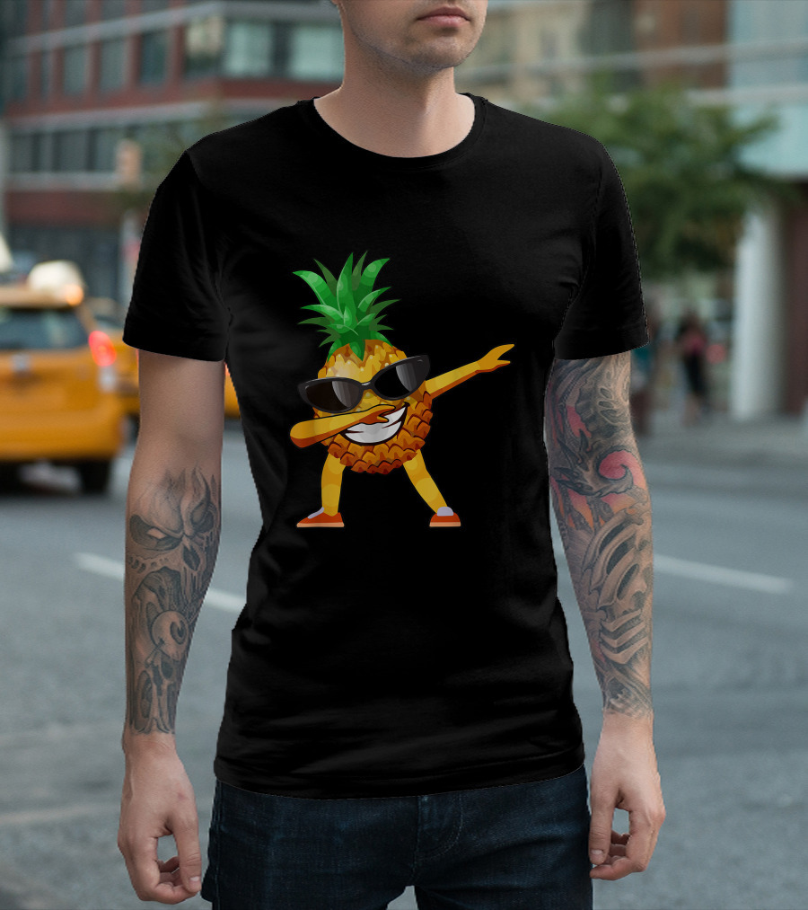 Dabbing Pineapple Sunglasses Smile T-Shirt