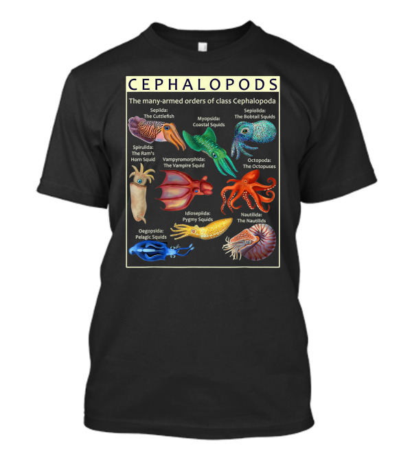 Cephalopods The Many-Armed Orders Of Class Cephalopoda Octopoda The Octopus T-Shirt