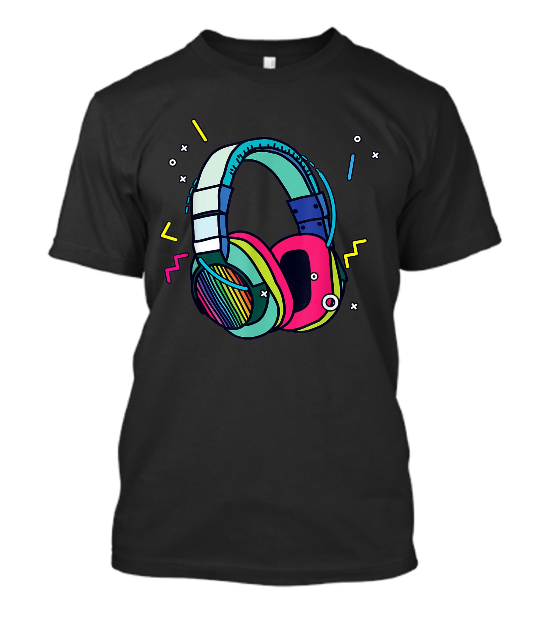 Music Sound Headphones Colorful DJ T-Shirt