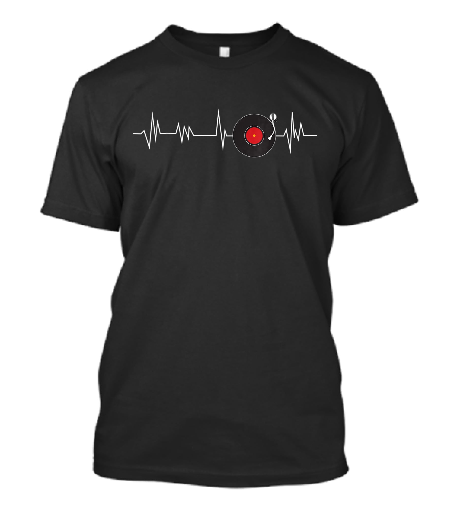 Vinyl Heartbeat DJ Music Turntable Disk Jockey T-Shirt