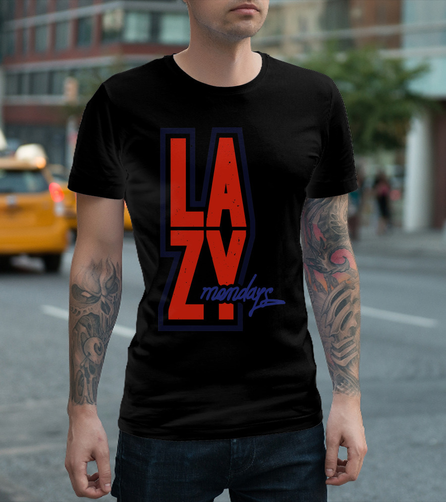 Lazy Mondays Retro Bold Lettering T-Shirt