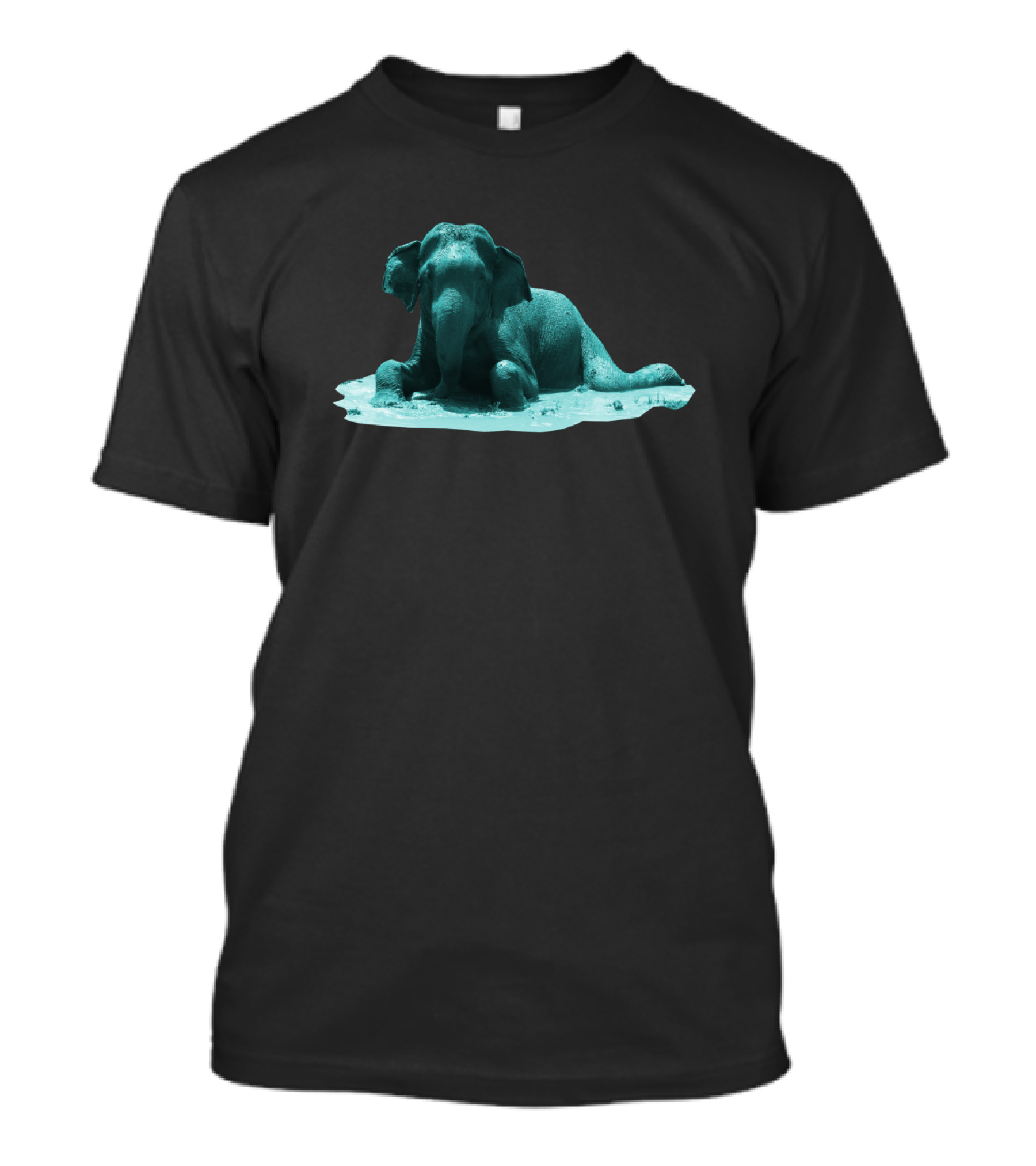 Reclining Elephant Lazy Boy Blue Relaxation Sculpture T-Shirt
