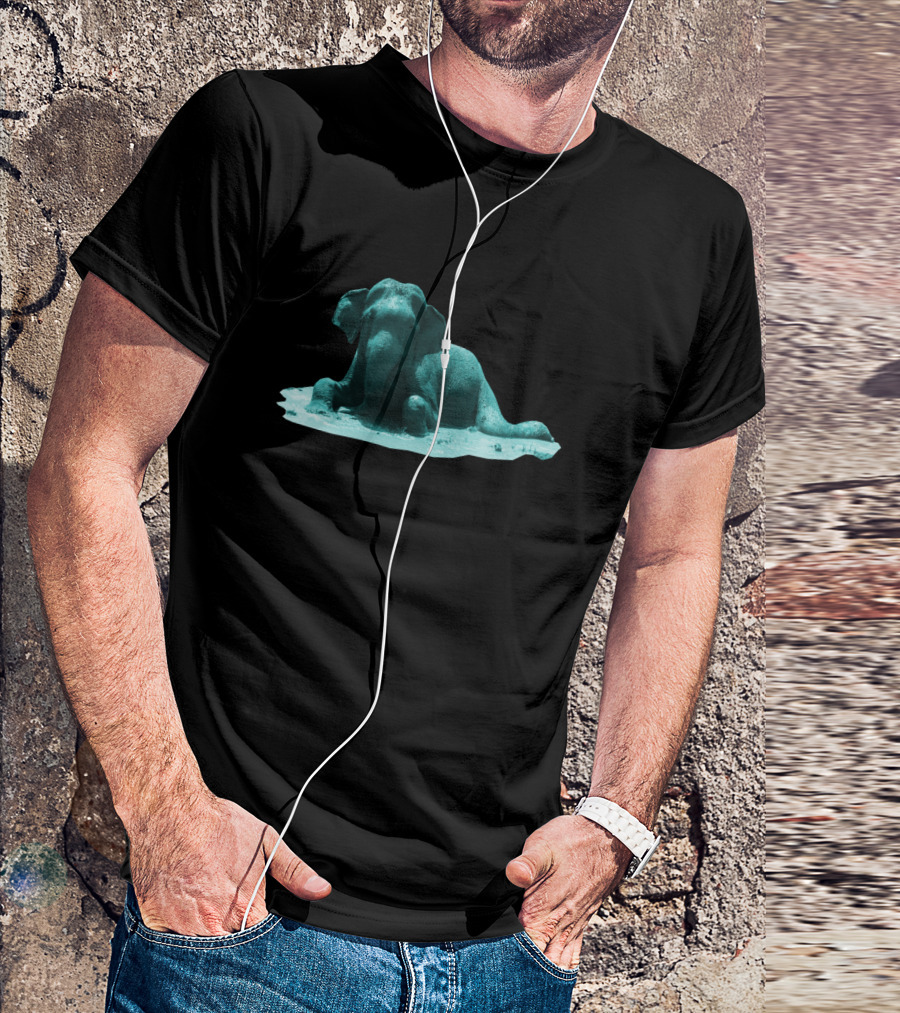Reclining Elephant Lazy Boy Blue Relaxation Sculpture T-Shirt