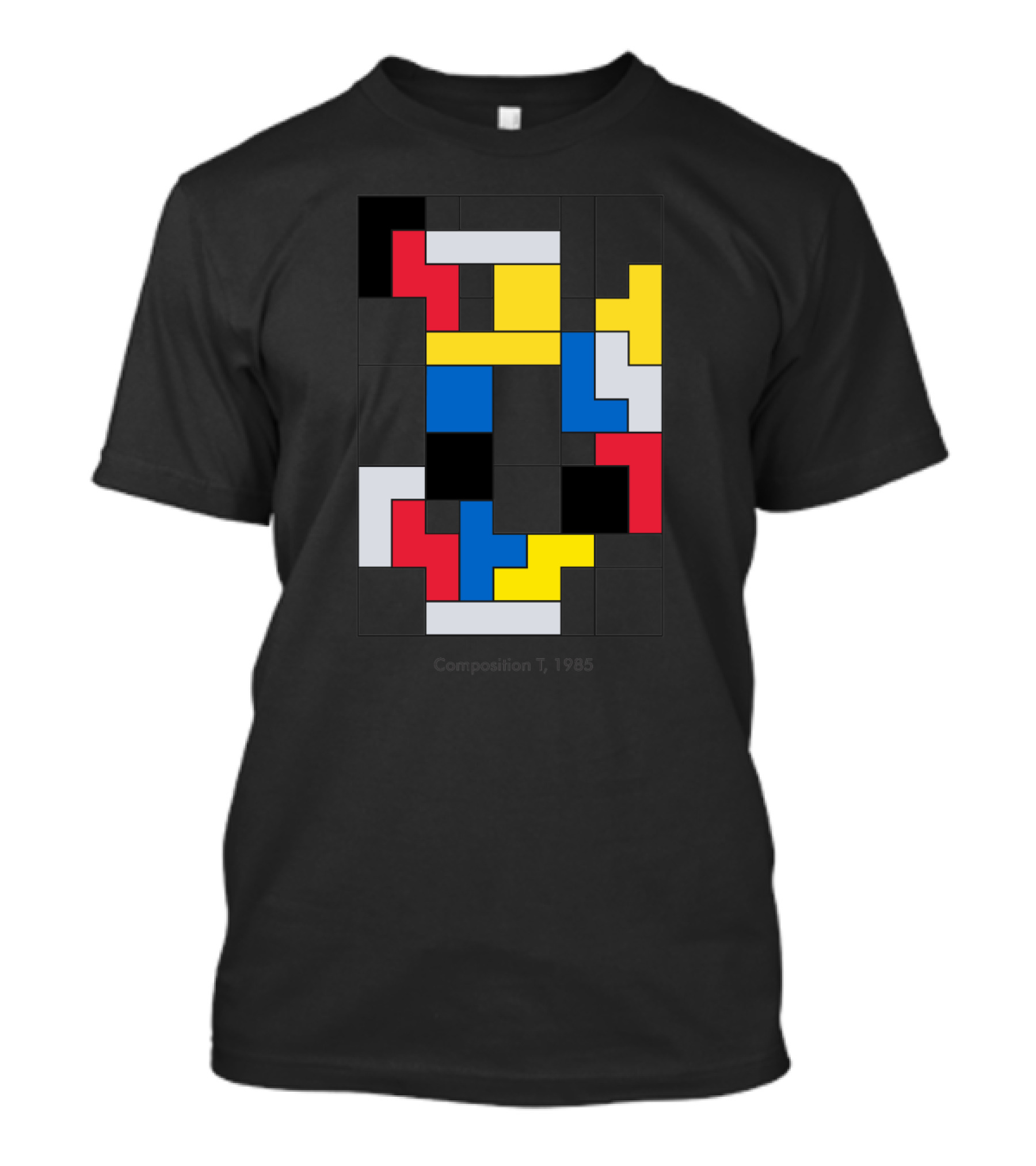 Composition T 1985 Geometric Modernist Color Blocks T-Shirt
