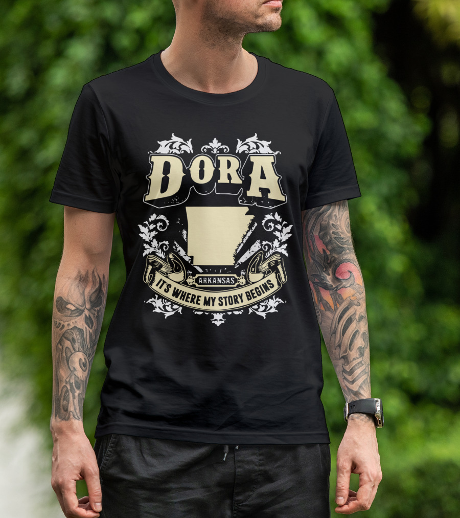 Dora Arkansas It's Where My Story Begins State T-Shirt