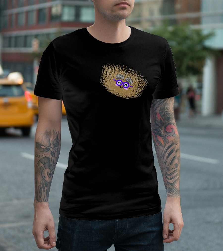 Grandpa Tumble Cute Cartoon Tumbleweed With Glasses And Eyebrows T-Shirt