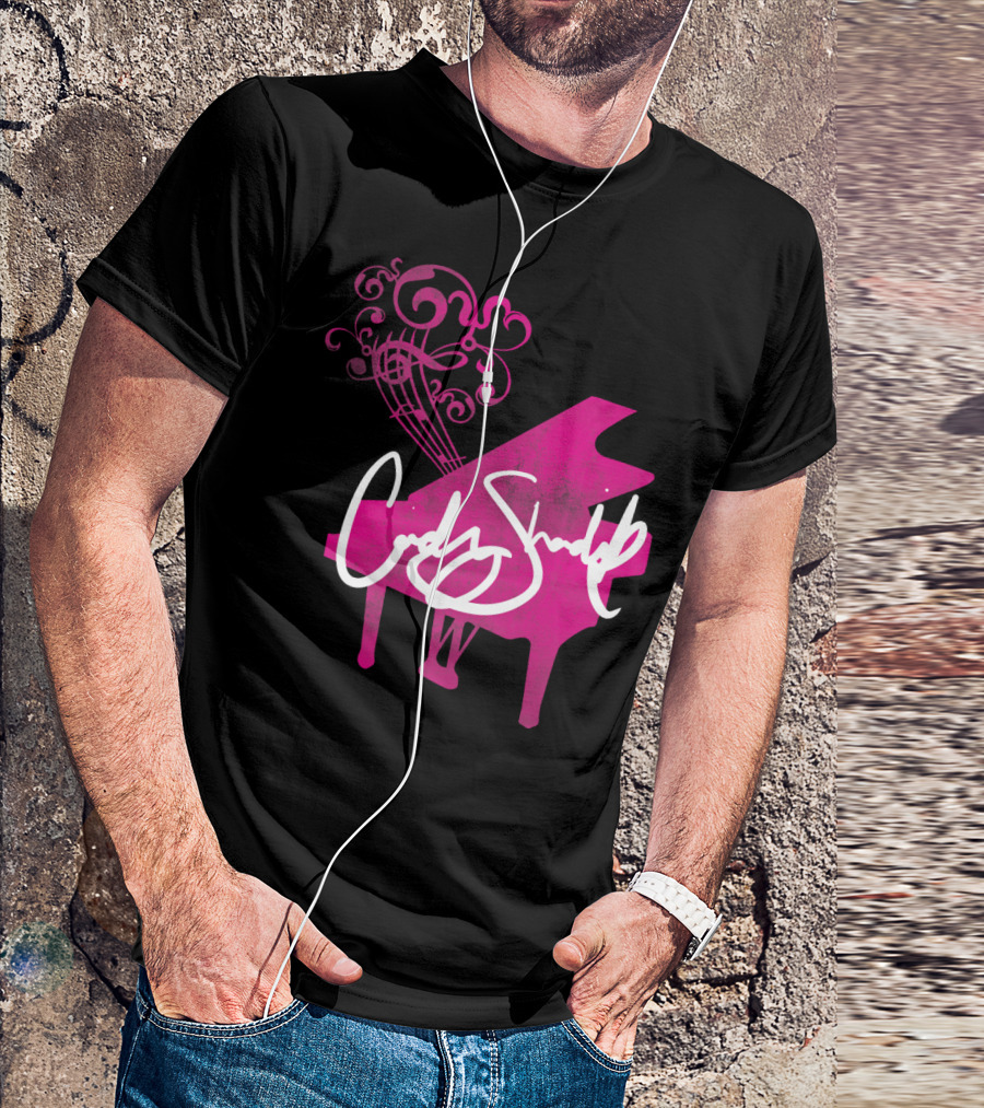 Cindy Shadrick Voice Studio Pink Piano Musical Notes T-Shirt