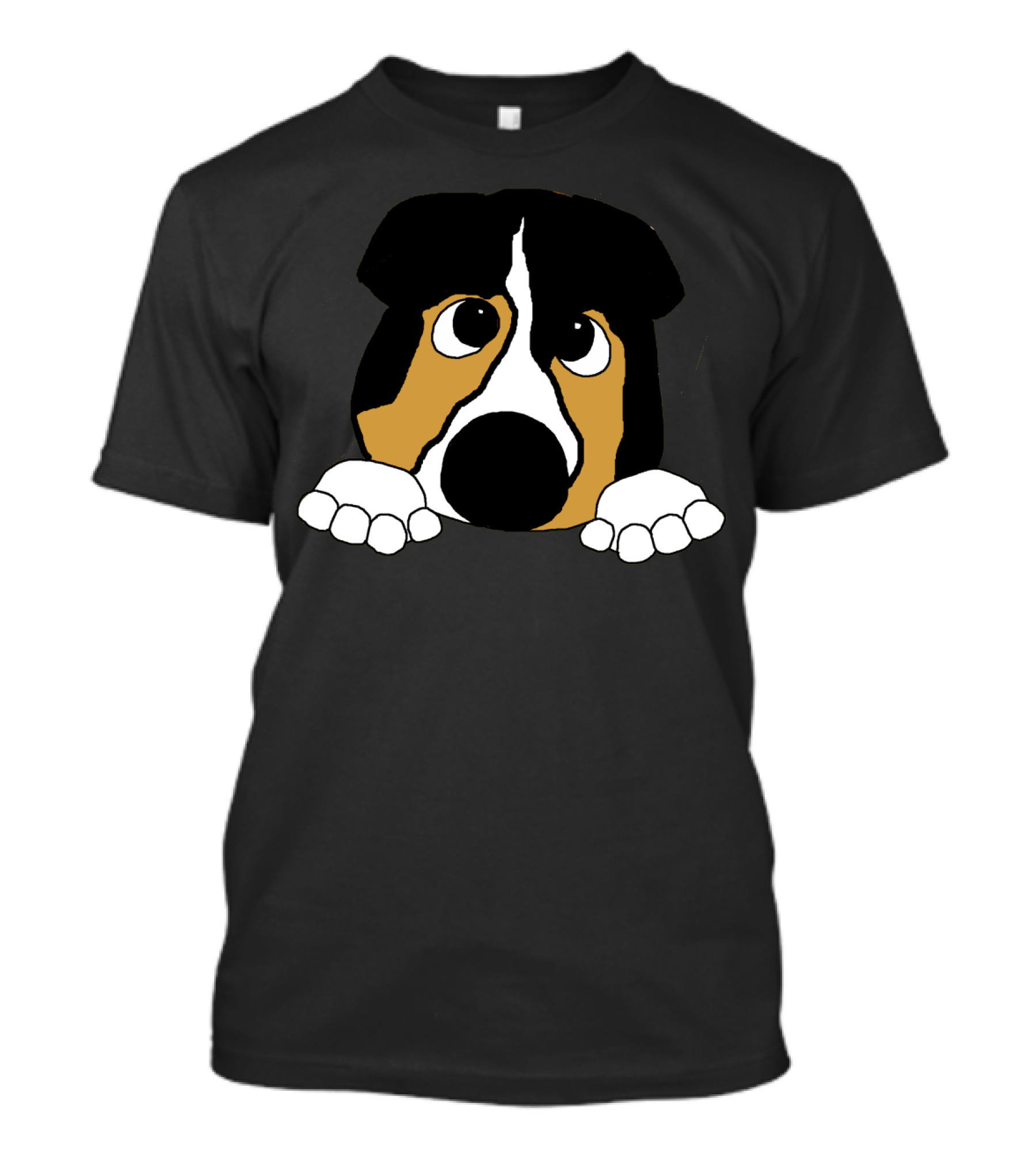 Australian Shepherd Black Tri Peeking Puppy T-Shirt