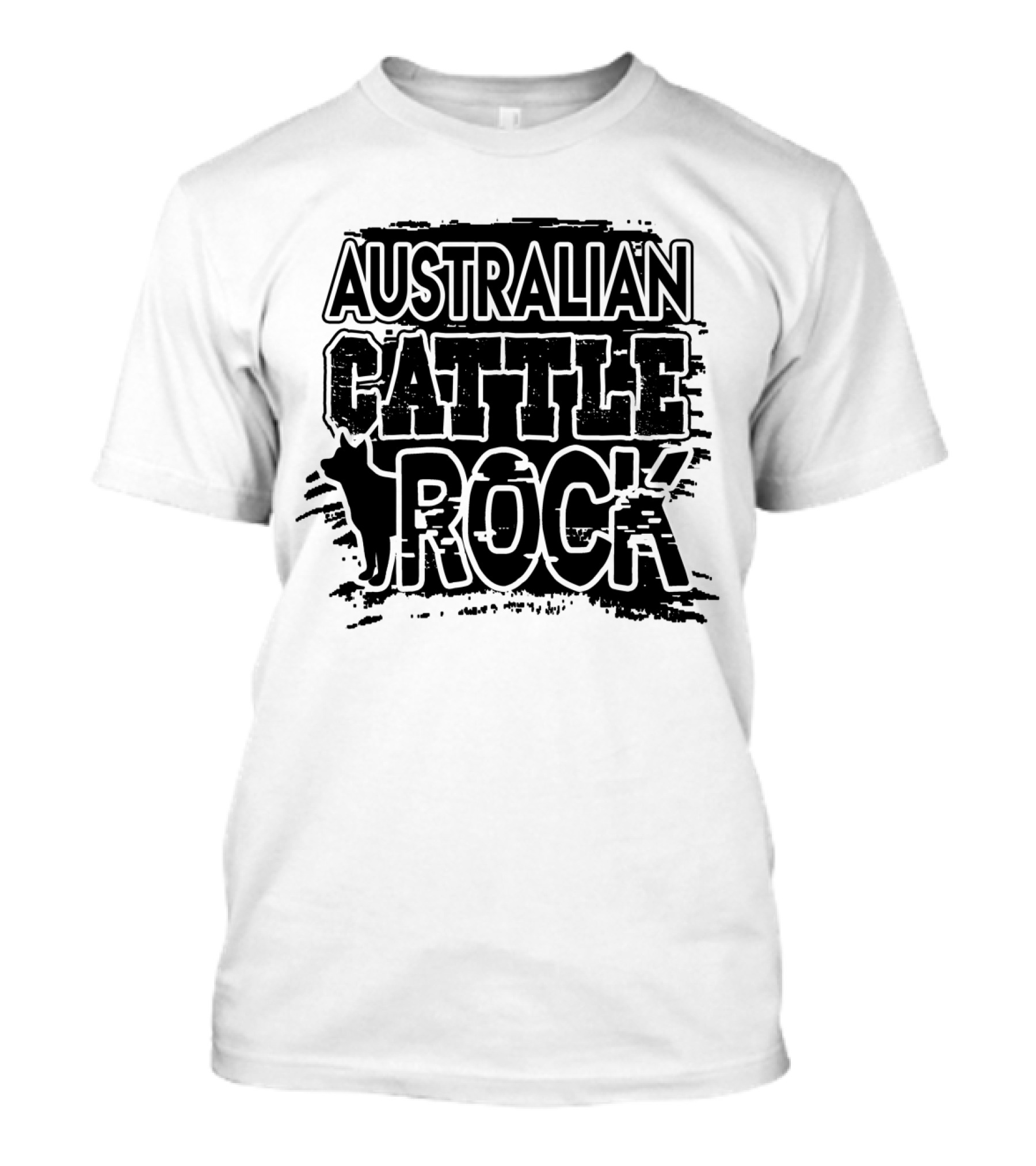 Australian Cattle Rock Text With Dog T-Shirt