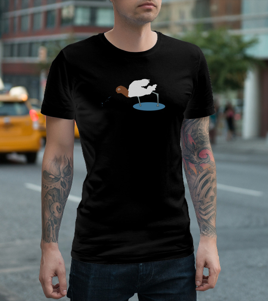 Red Necked Avocet Stylized Bird T-Shirt