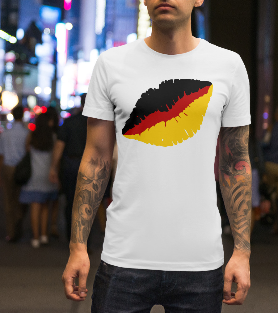German Flag Kiss Lips Germany Colors T-Shirt
