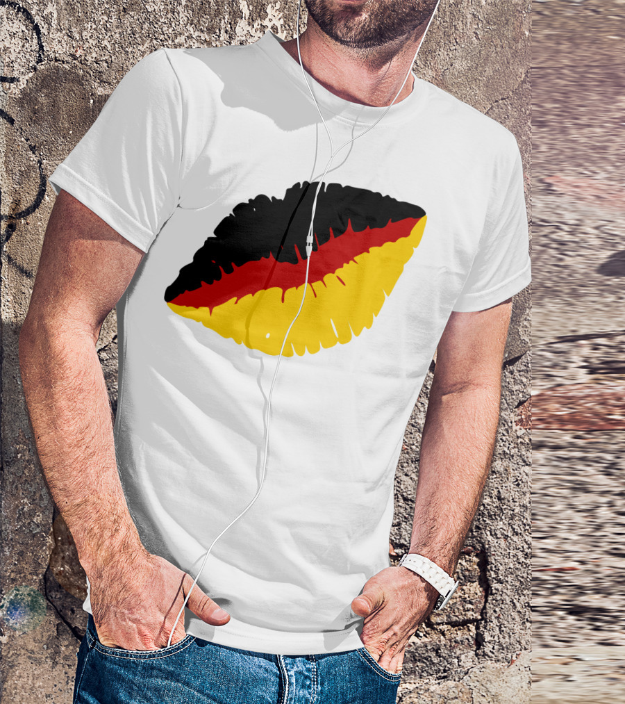 German Flag Kiss Lips Germany Colors T-Shirt