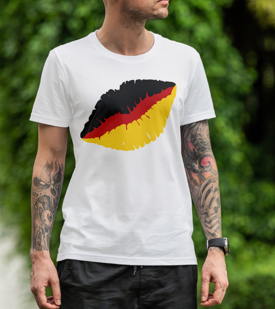 German Flag Kiss Lips Germany Colors T-Shirt