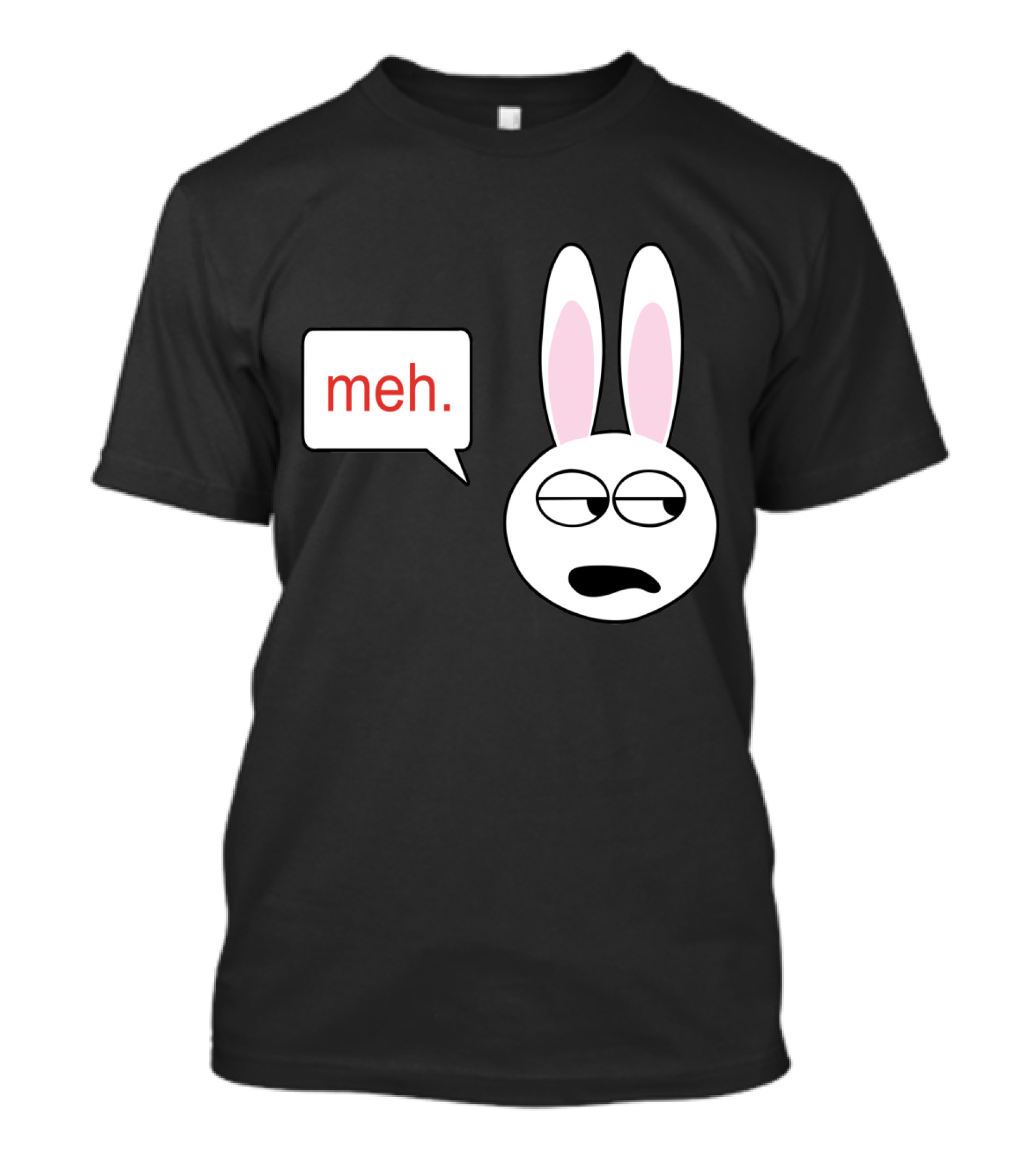 Meh Bunny Expression With Speech Bubble T-Shirt