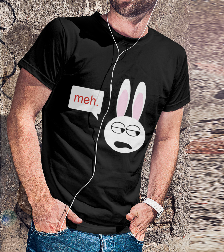 Meh Bunny Expression With Speech Bubble T-Shirt