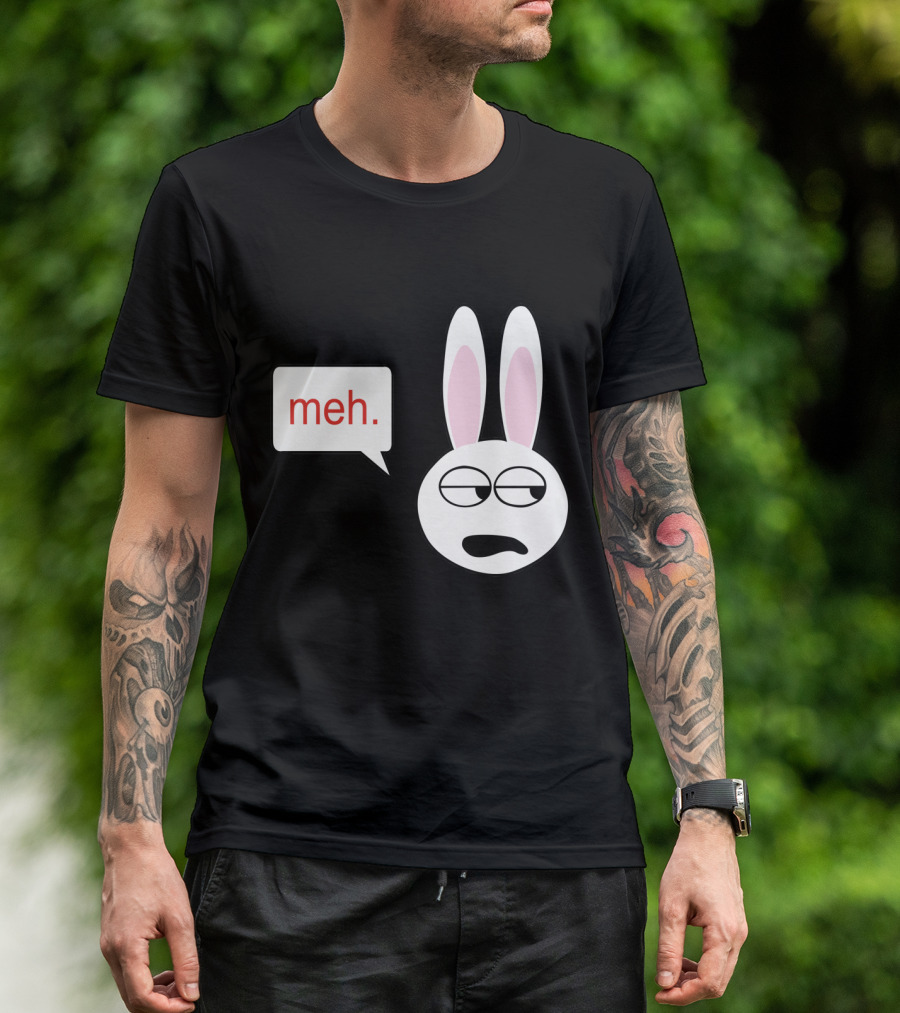 Meh Bunny Expression With Speech Bubble T-Shirt