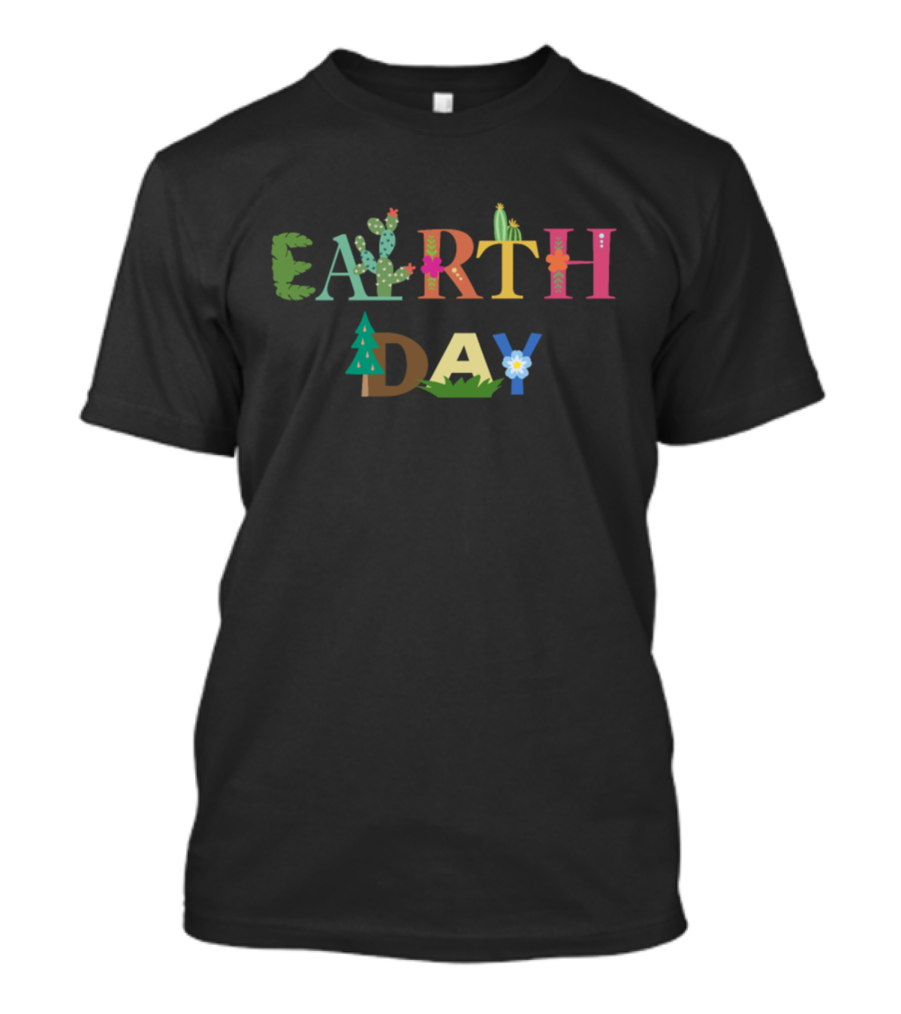 Earth Day April Nature Theme With Plants And Flowers T-Shirt