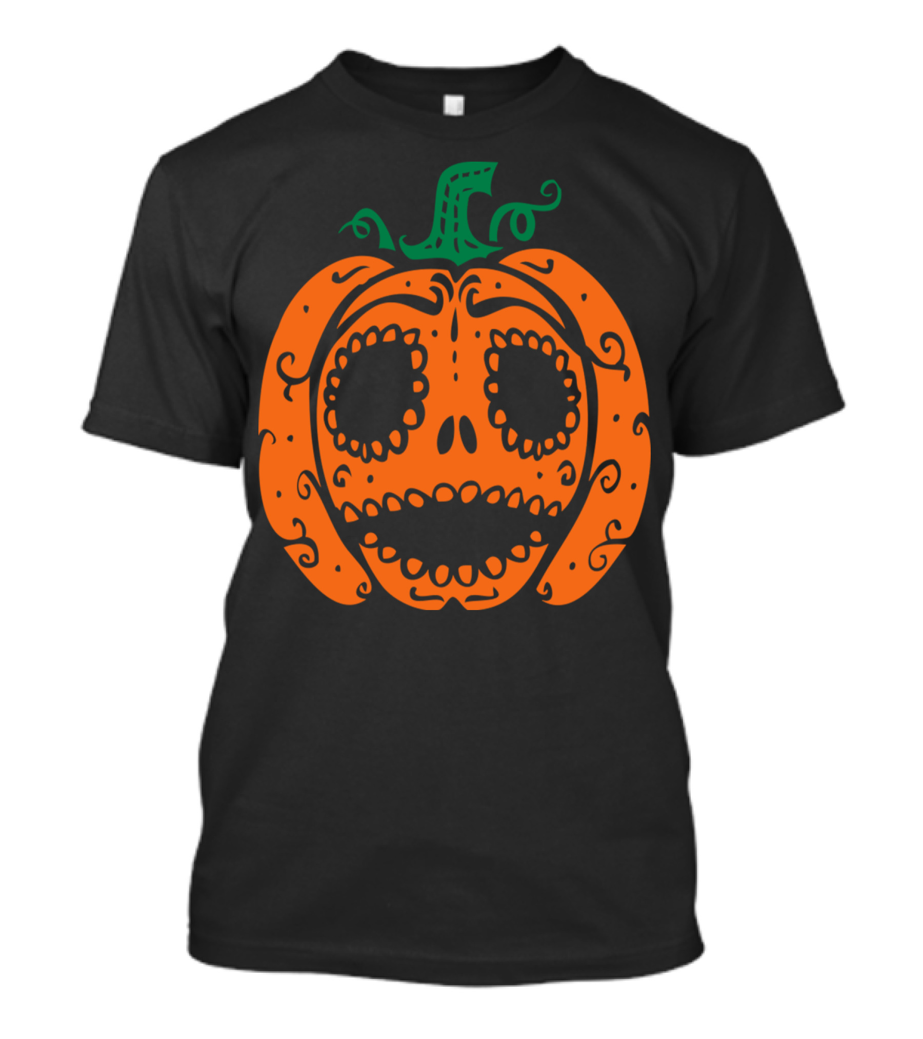 Sugar Skull Pumpkin Halloween Festival T-Shirt
