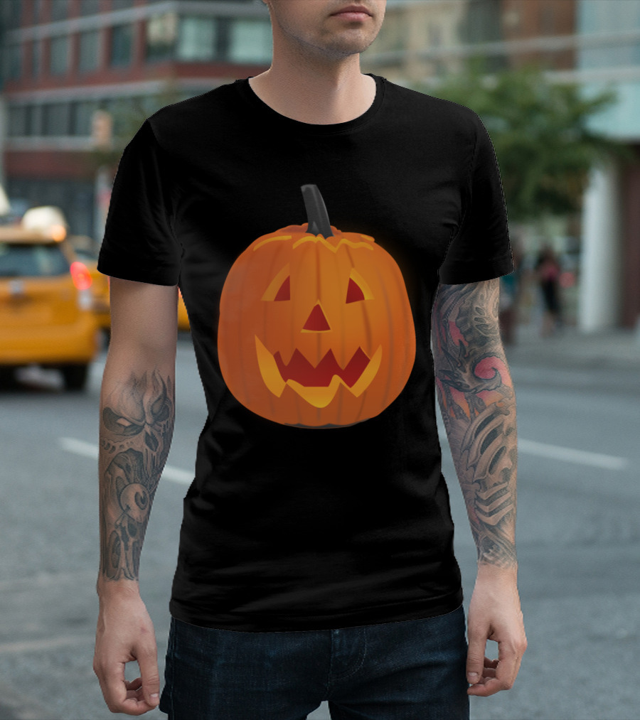 Jack O Lantern Pumpkin Carved Halloween Icon Classic Image T-Shirt