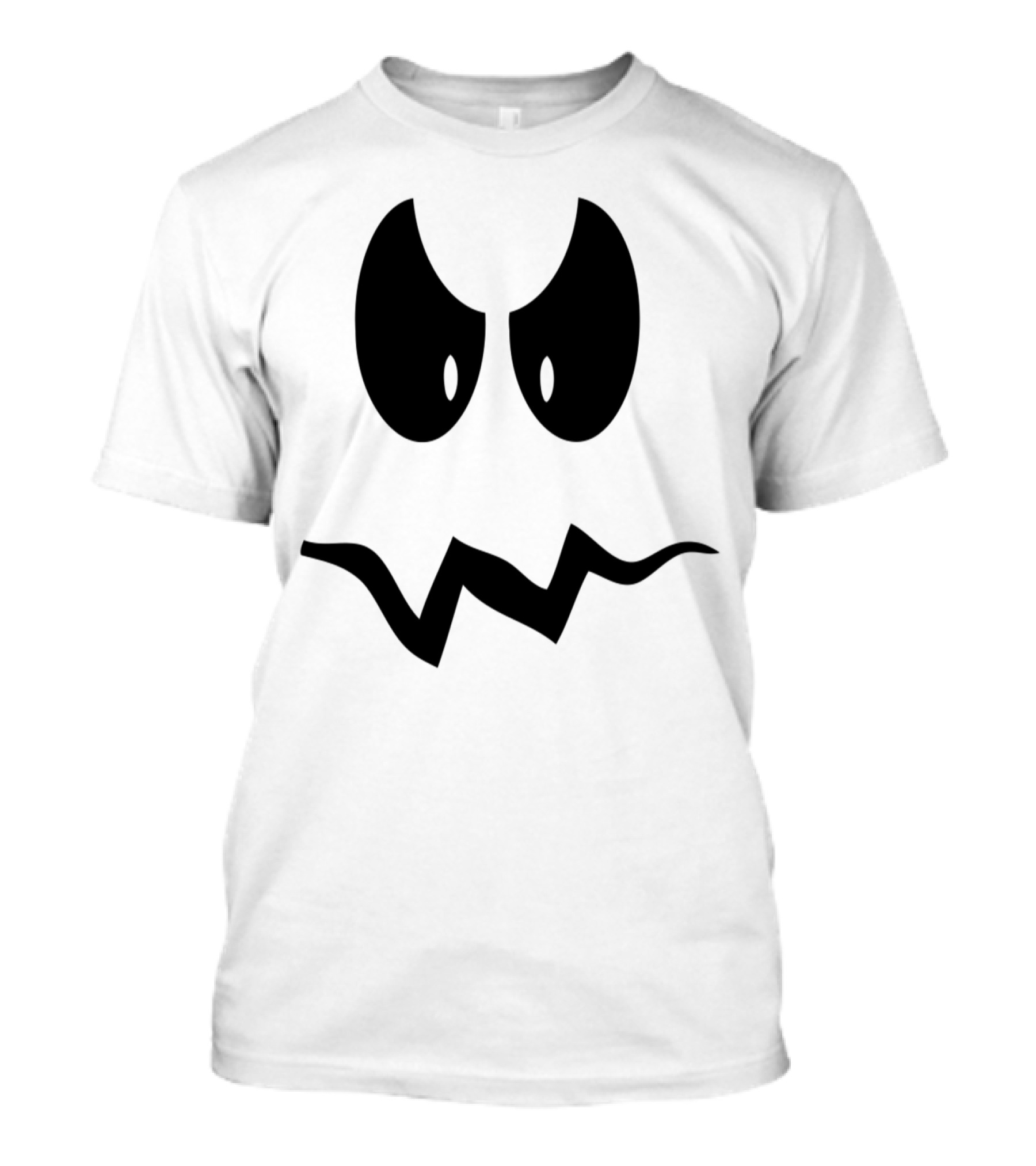 Angry Pumpkin Face Halloween Spooky Eyes And Mouth T-Shirt