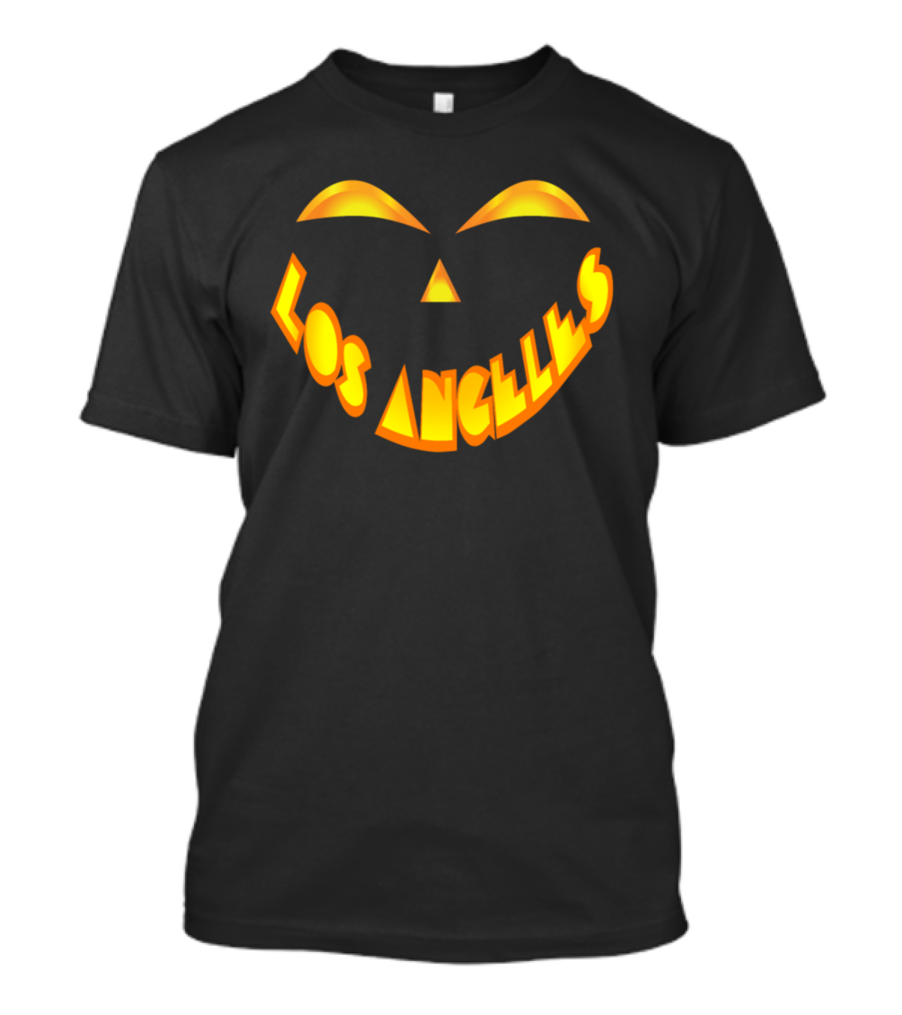 Los Angeles Pumpkin Face Jack O' Lantern Halloween T-Shirt