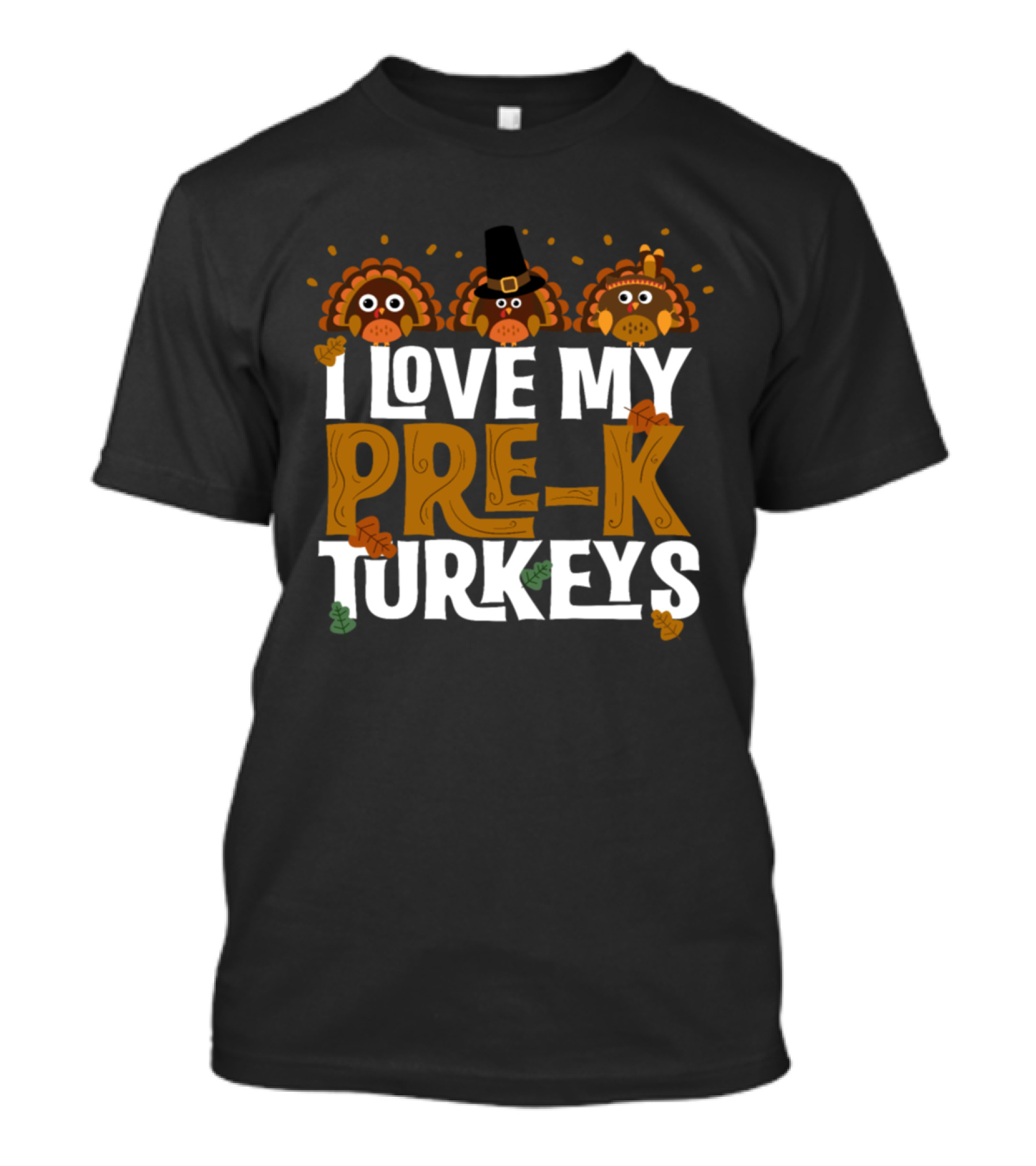 I Love My Pre-K Turkeys School Pumpkin Thanksgiving T-Shirt