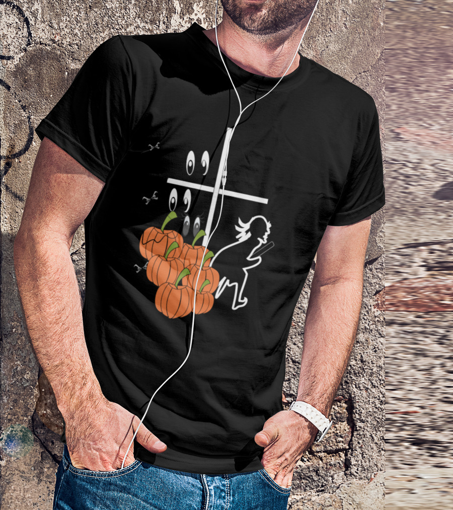 Halloween Ghosts Pumpkins Witch And Trick-or-Treater T-Shirt
