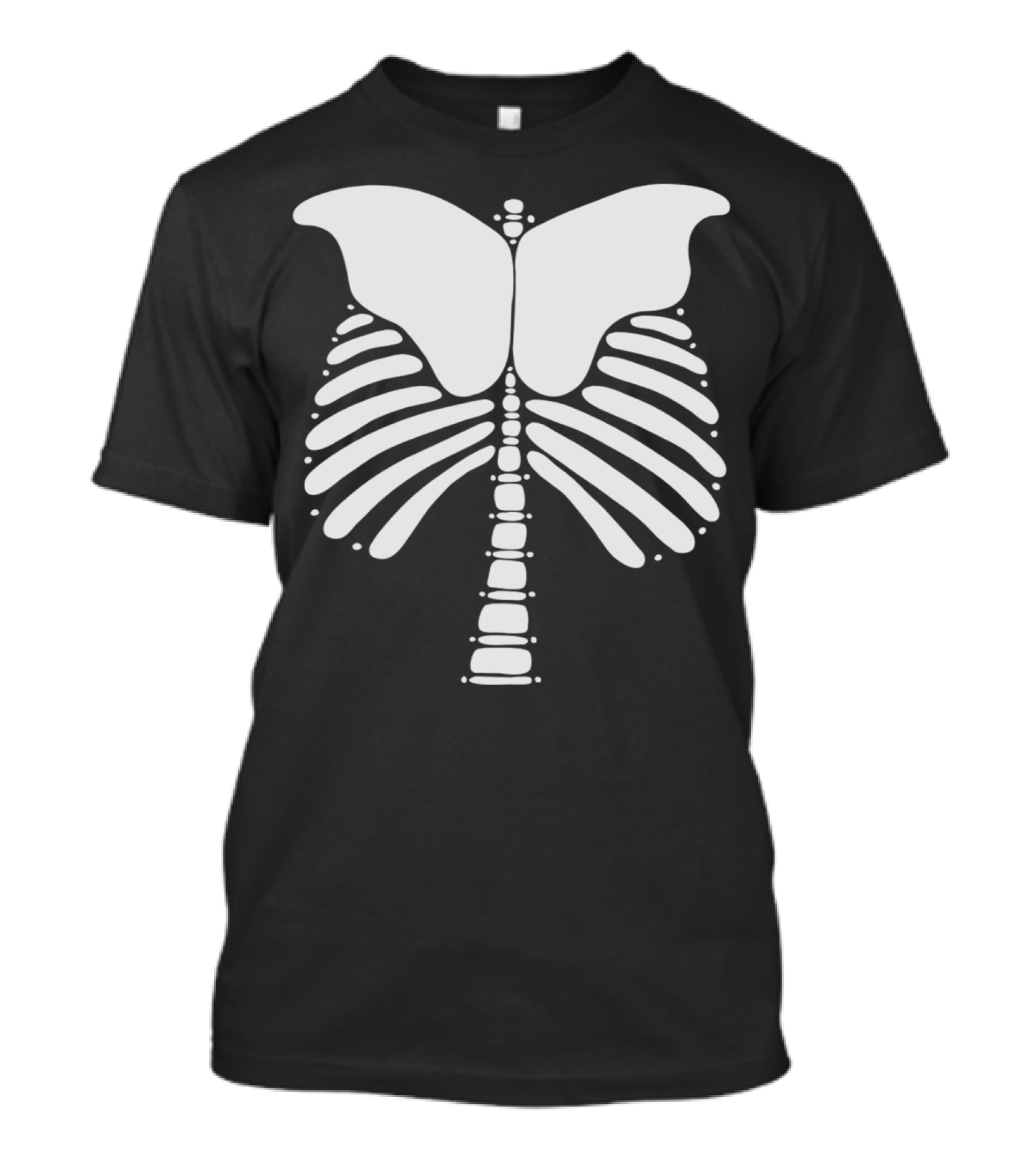Skeleton Butterfly Ribcage Vector T-Shirt