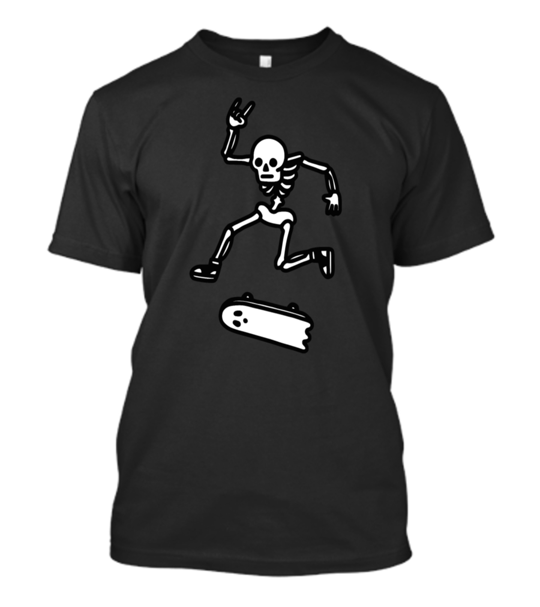 Skeleton Skateboard Rad In Peace T-Shirt