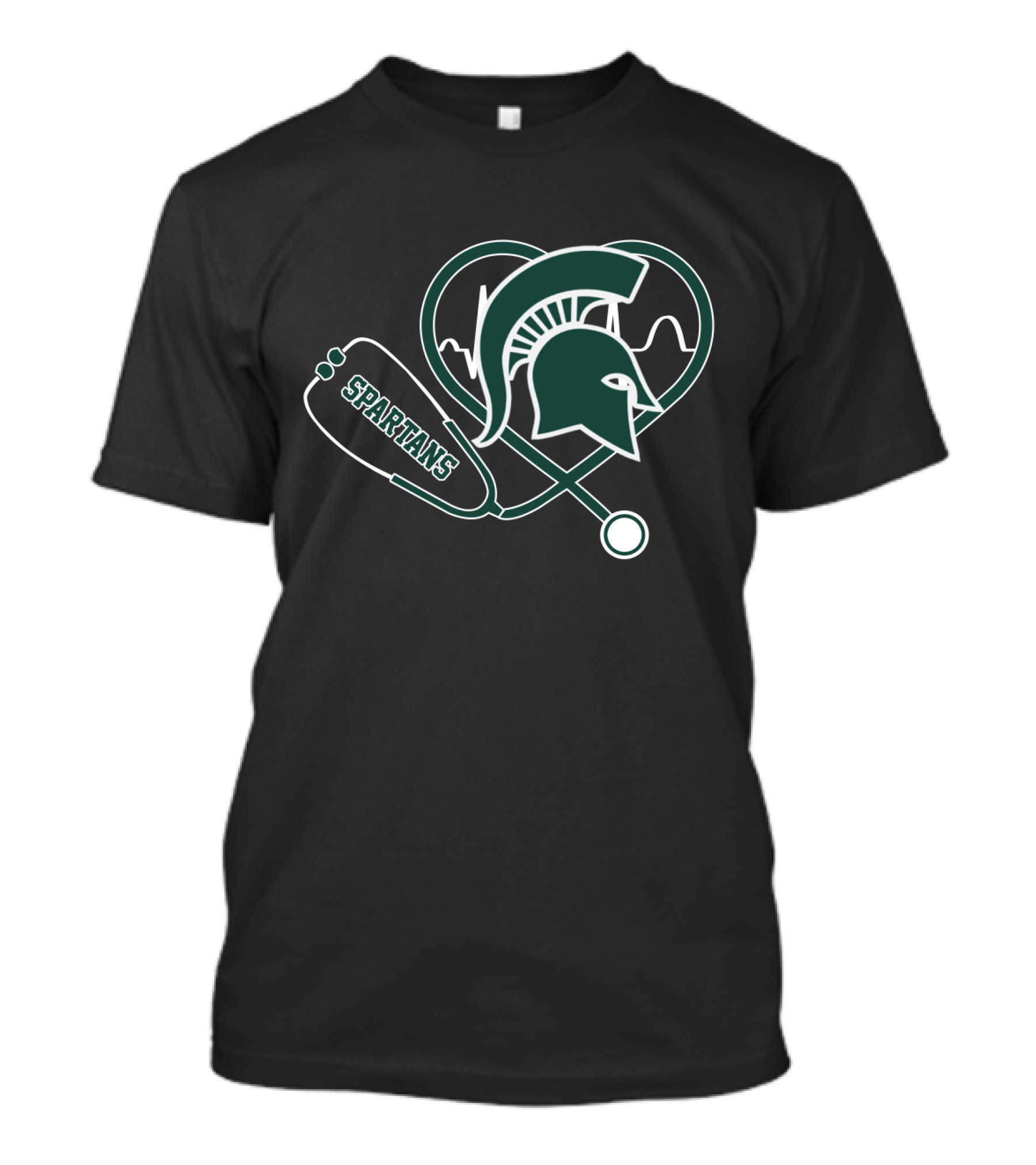Spartans Heartbeat Stethoscope Michigan State T-Shirt
