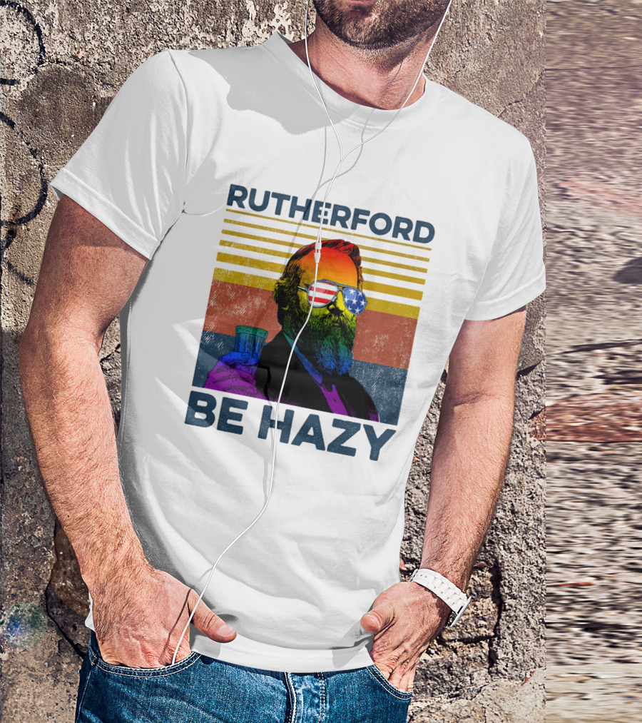 Rutherford Be Hazy Patriotic Sunglasses With Drink T-Shirt
