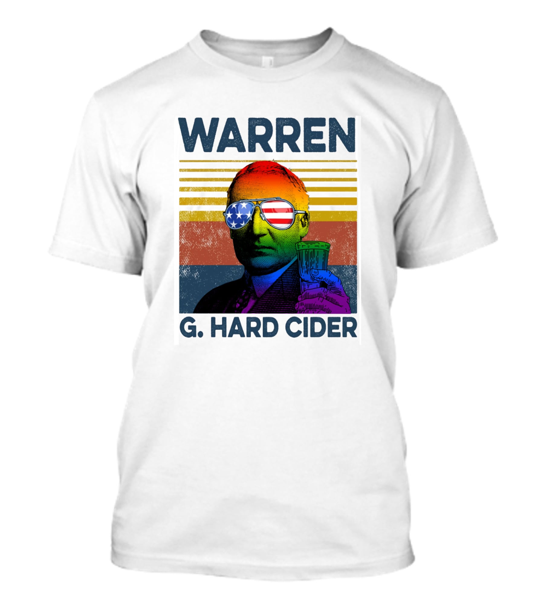 Warren G. Hard Cider Patriotic Sunglasses And Colorful Portrait T-Shirt