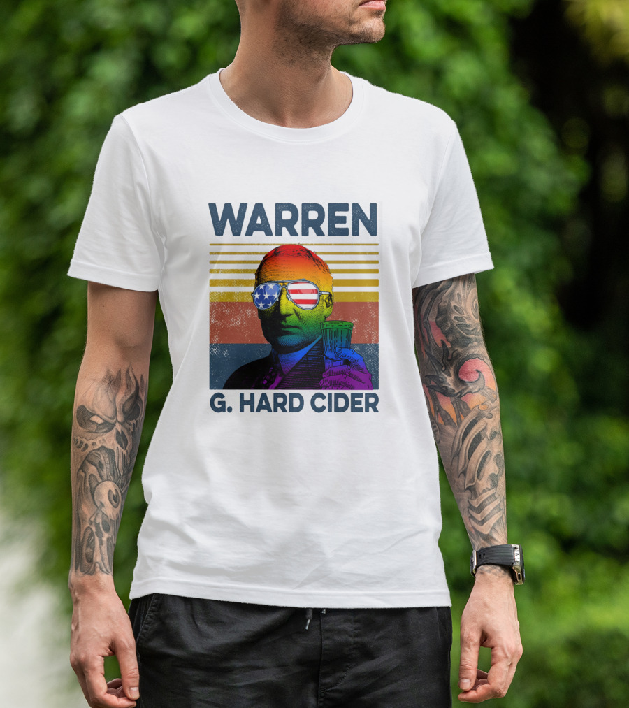 Warren G. Hard Cider Patriotic Sunglasses And Colorful Portrait T-Shirt