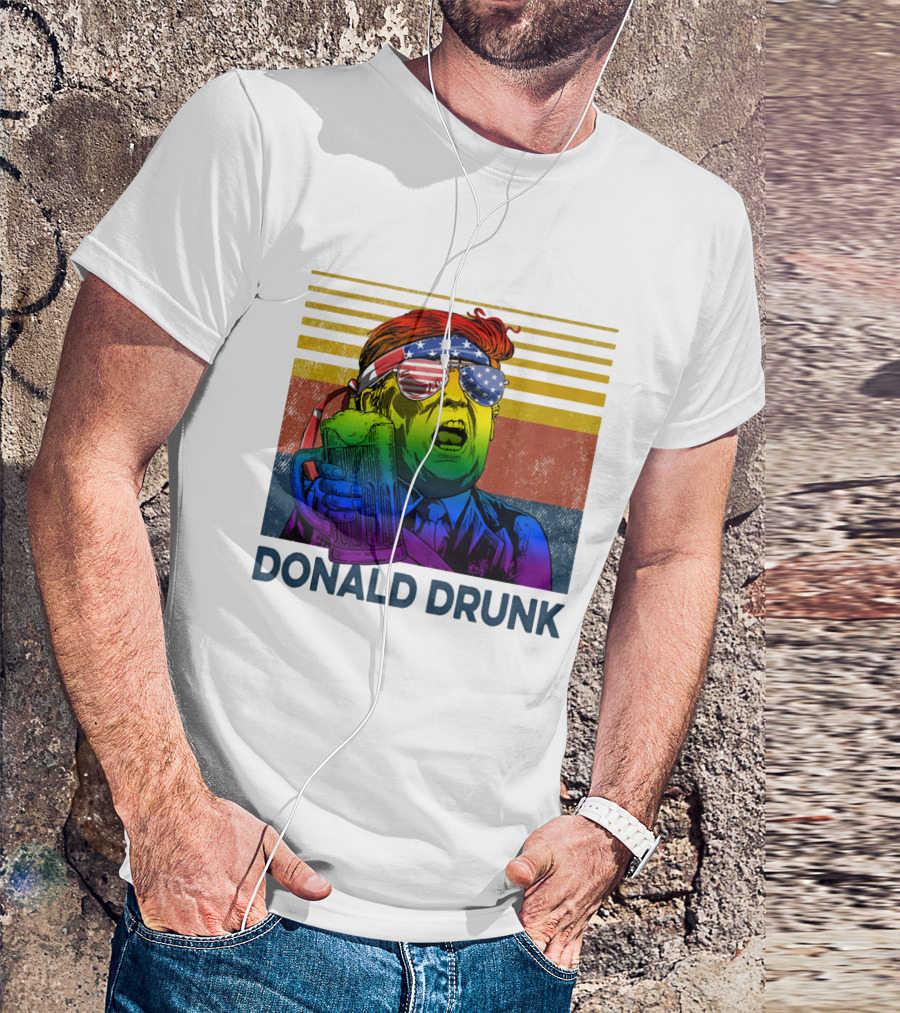 Donald Drunk Vintage Style Patriotic Beer Lover T-Shirt
