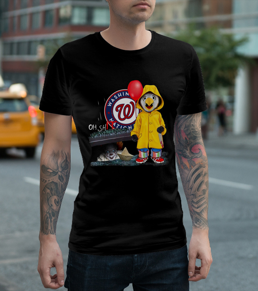 Washington Nationals Pennywise Penguin Red Balloon T-Shirt