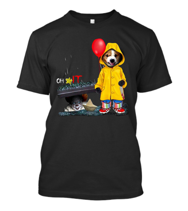 Oh Corgi IT Raincoat Balloon T-Shirt