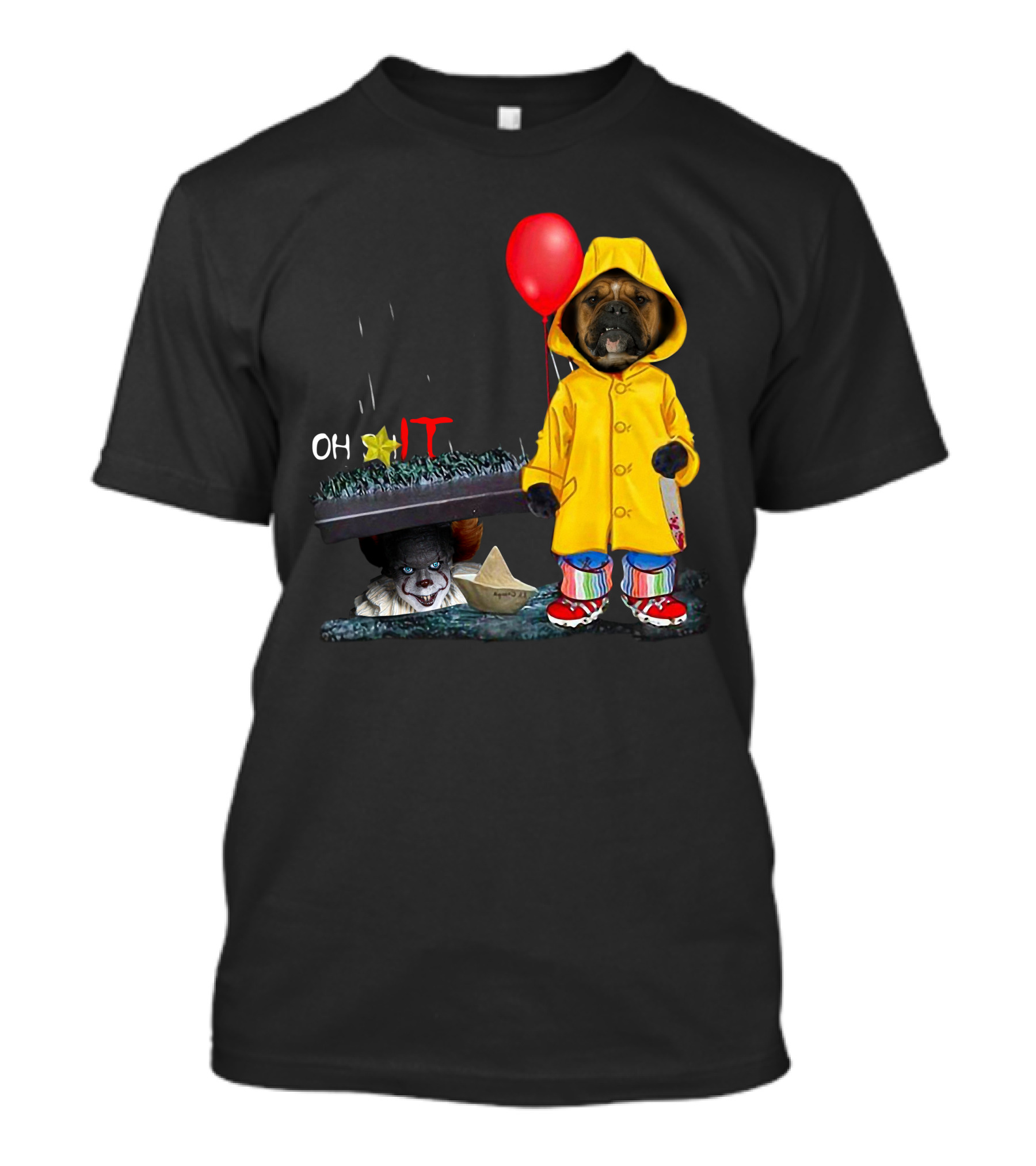 IT BoxerDs Raincoat Red Balloon Dog Encounter T-Shirt