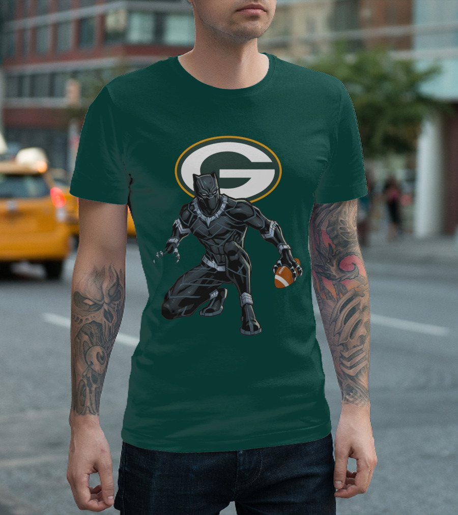 Green Bay Packers Wakanda Football Panther T-Shirt