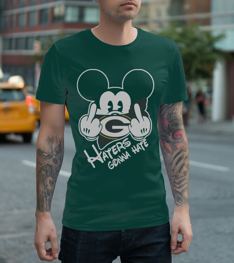 Packers Haters Gonna Hate Mouse Hands T-Shirt